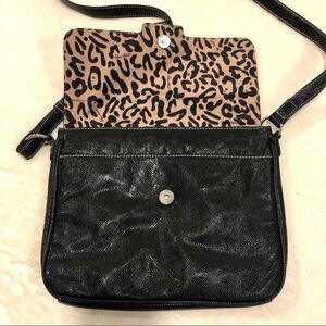 Nine West black crossbody purse bag vinyl